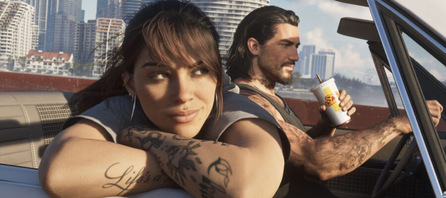 GTA 6 : Jason et Lucia dans une décapotable