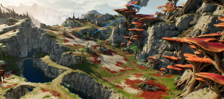 Aion 2 : paysage d'Atreia, terrain de farm de Kina