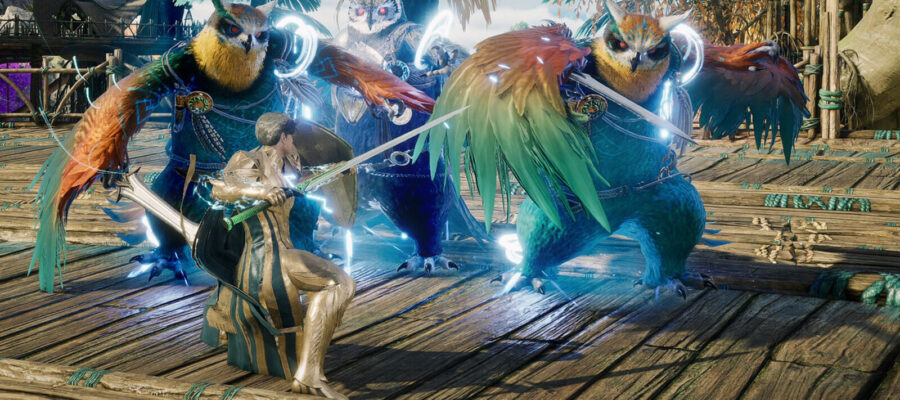 Aion 2 : personnage entouré de créatures en combat
