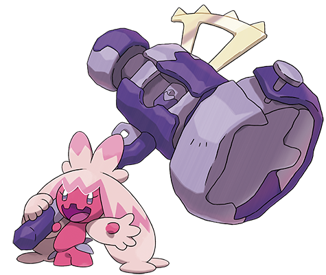 Artwork officiel de Forgelina (Tinkaton), Pokémon Fée/Acier