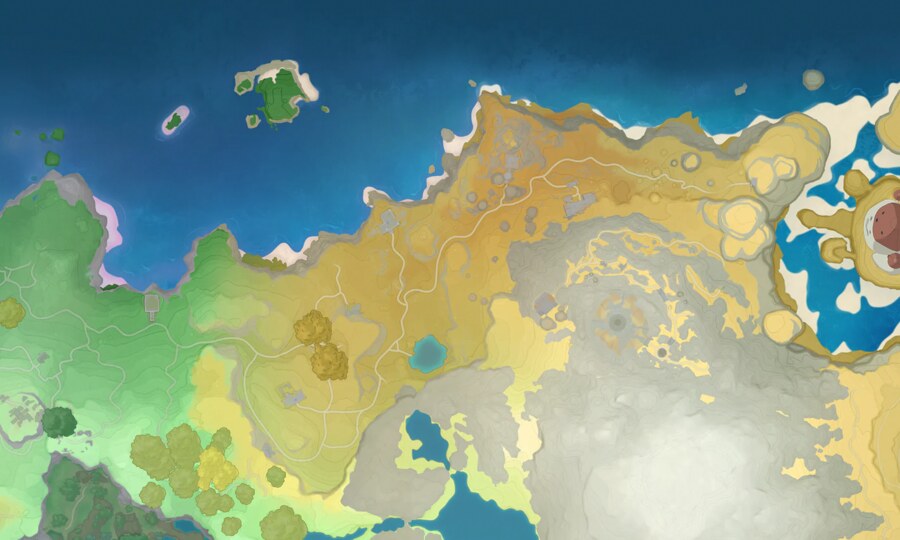 Paysage du biome Hautes-plaines ocres dans Aniimo