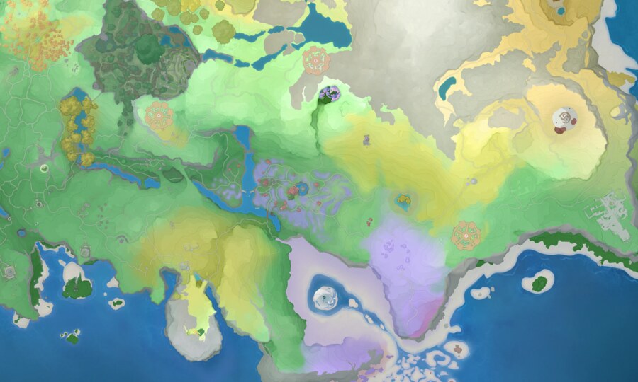 Paysage du biome Mer florale dans Aniimo