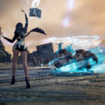 Aion 2 : une Daeva lance une compétence sur deux monstres